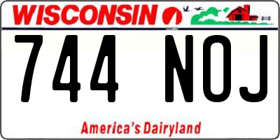 WI license plate 744NOJ