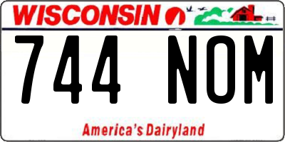 WI license plate 744NOM