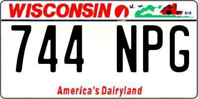 WI license plate 744NPG