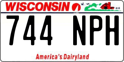 WI license plate 744NPH