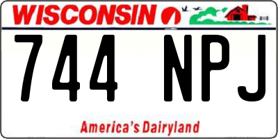 WI license plate 744NPJ