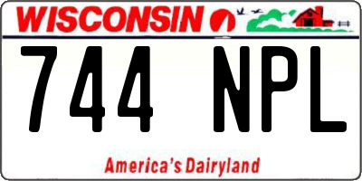 WI license plate 744NPL