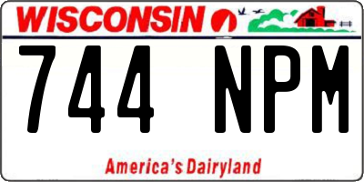 WI license plate 744NPM