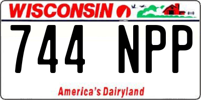 WI license plate 744NPP