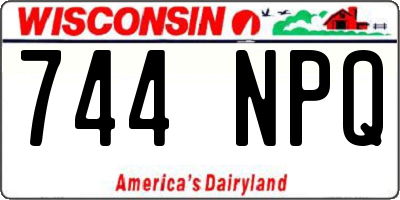 WI license plate 744NPQ