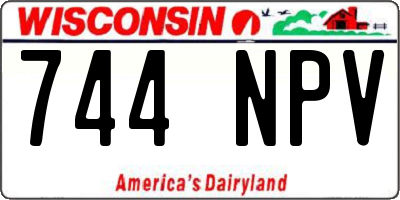 WI license plate 744NPV
