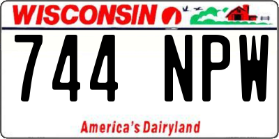 WI license plate 744NPW