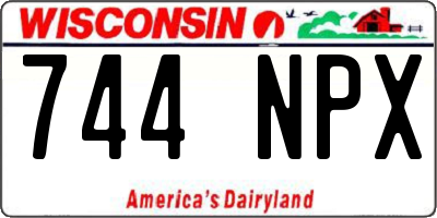 WI license plate 744NPX