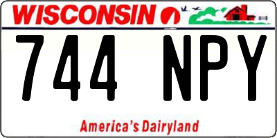 WI license plate 744NPY
