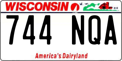 WI license plate 744NQA