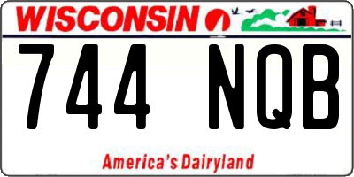 WI license plate 744NQB