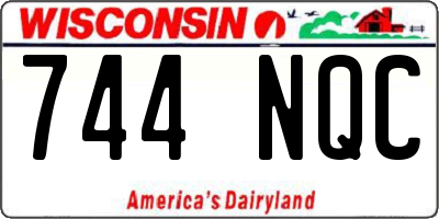 WI license plate 744NQC