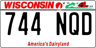 WI license plate 744NQD