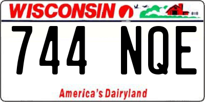 WI license plate 744NQE