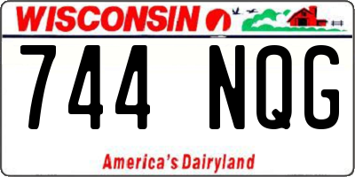 WI license plate 744NQG