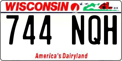 WI license plate 744NQH