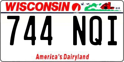 WI license plate 744NQI