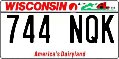 WI license plate 744NQK