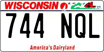 WI license plate 744NQL
