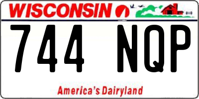 WI license plate 744NQP