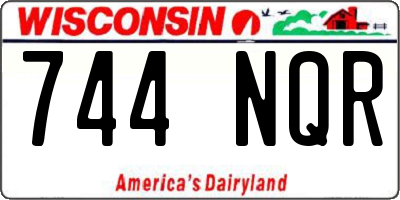 WI license plate 744NQR