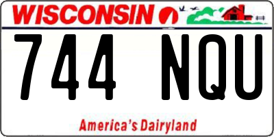 WI license plate 744NQU