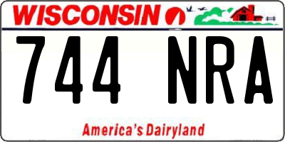 WI license plate 744NRA