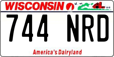 WI license plate 744NRD