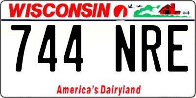 WI license plate 744NRE