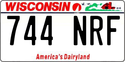 WI license plate 744NRF