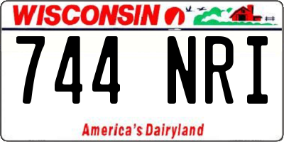WI license plate 744NRI
