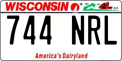 WI license plate 744NRL