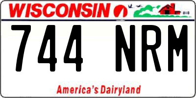 WI license plate 744NRM