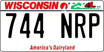 WI license plate 744NRP