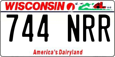 WI license plate 744NRR