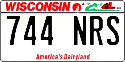 WI license plate 744NRS