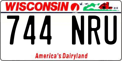 WI license plate 744NRU
