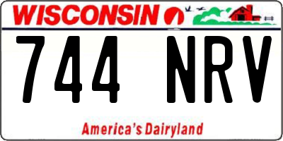 WI license plate 744NRV