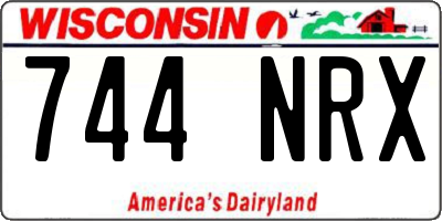 WI license plate 744NRX