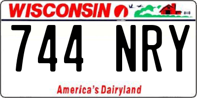 WI license plate 744NRY