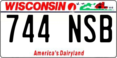 WI license plate 744NSB