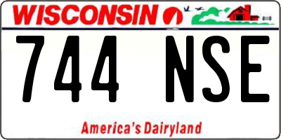 WI license plate 744NSE