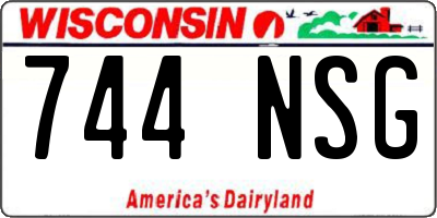 WI license plate 744NSG