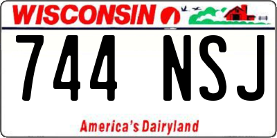 WI license plate 744NSJ