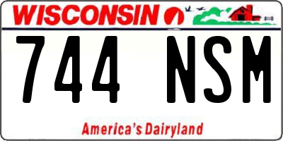 WI license plate 744NSM