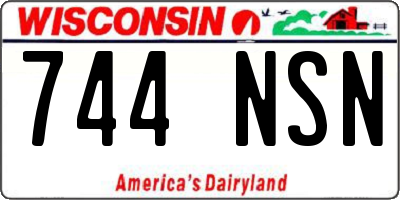 WI license plate 744NSN