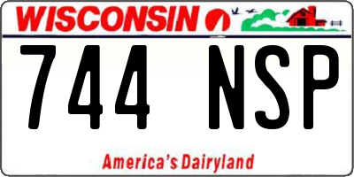 WI license plate 744NSP