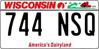 WI license plate 744NSQ