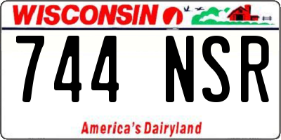 WI license plate 744NSR