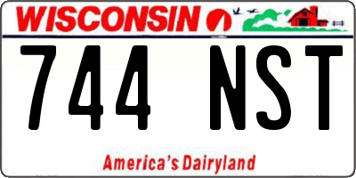 WI license plate 744NST